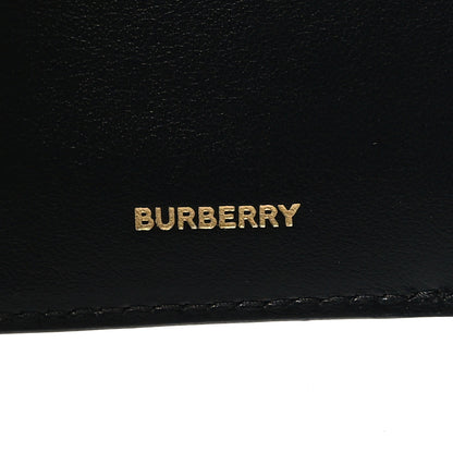 Burberry Grained Calfskin TB Compact Tri-Fold Wallet Black 7 of 8
