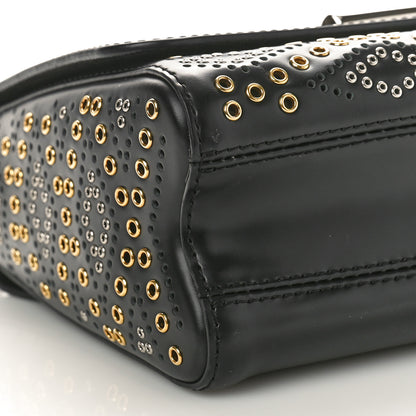 Louis Vuitton Calfskin Eyelet Twist Shoulder Bag MM Black 9 of 10