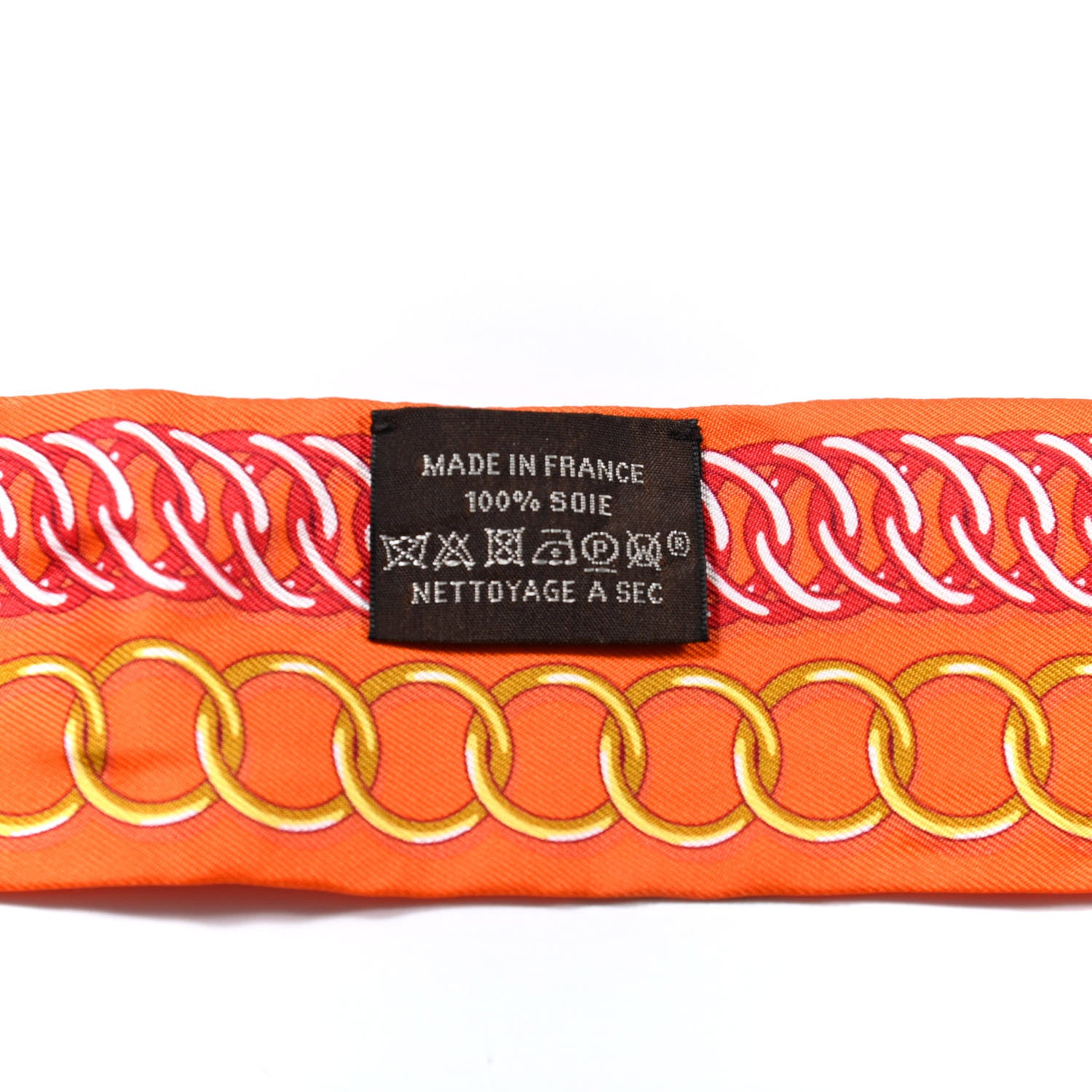 Hermes Silk Maillons Twilly Orange Vieux Rose Gold 2 of 4