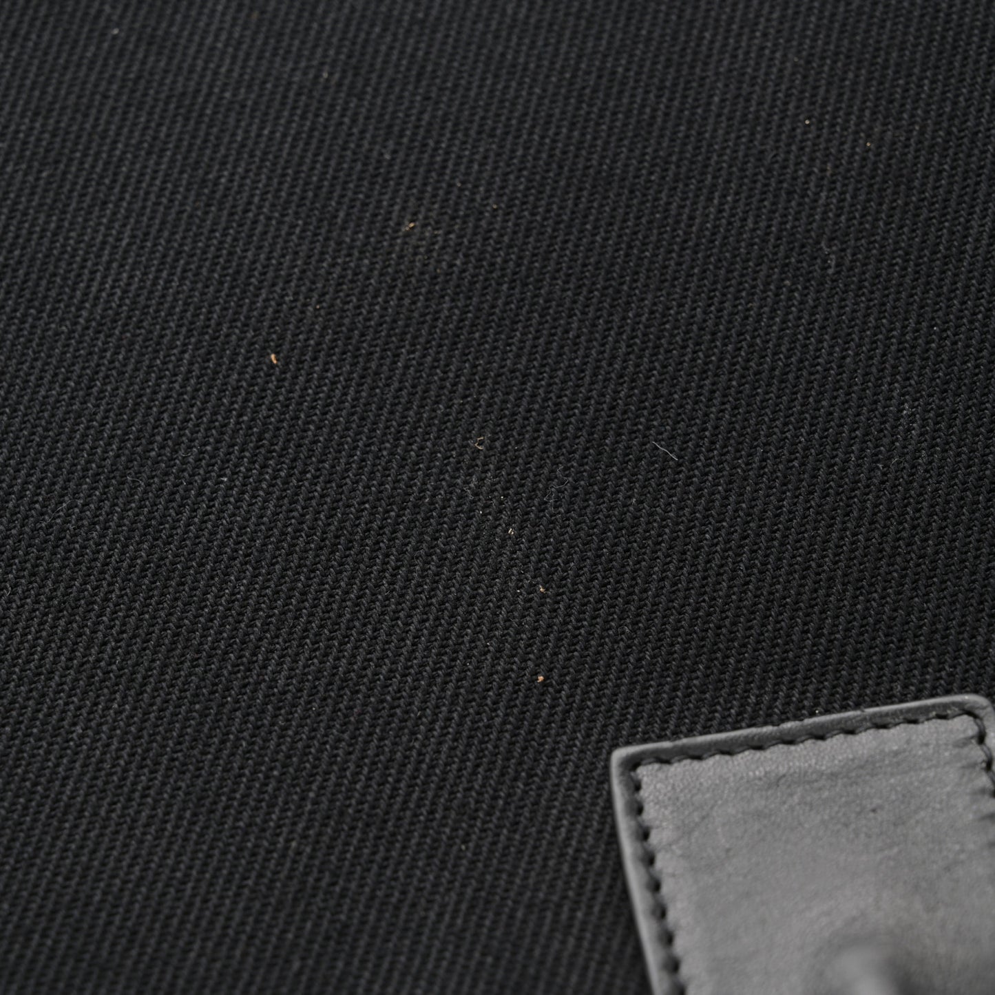 Linen Calfskin Rive Gauche Tote Black