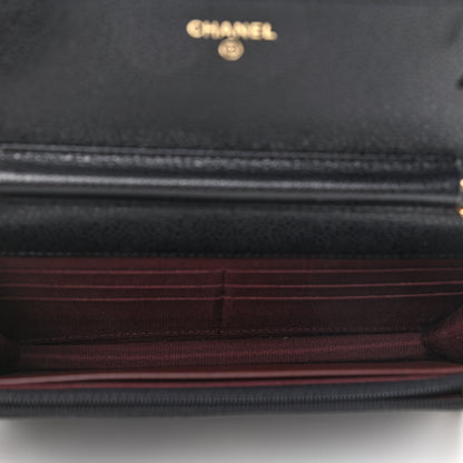 Chanel Caviar Quilted Wallet On Chain WOC Black 4 of 9
