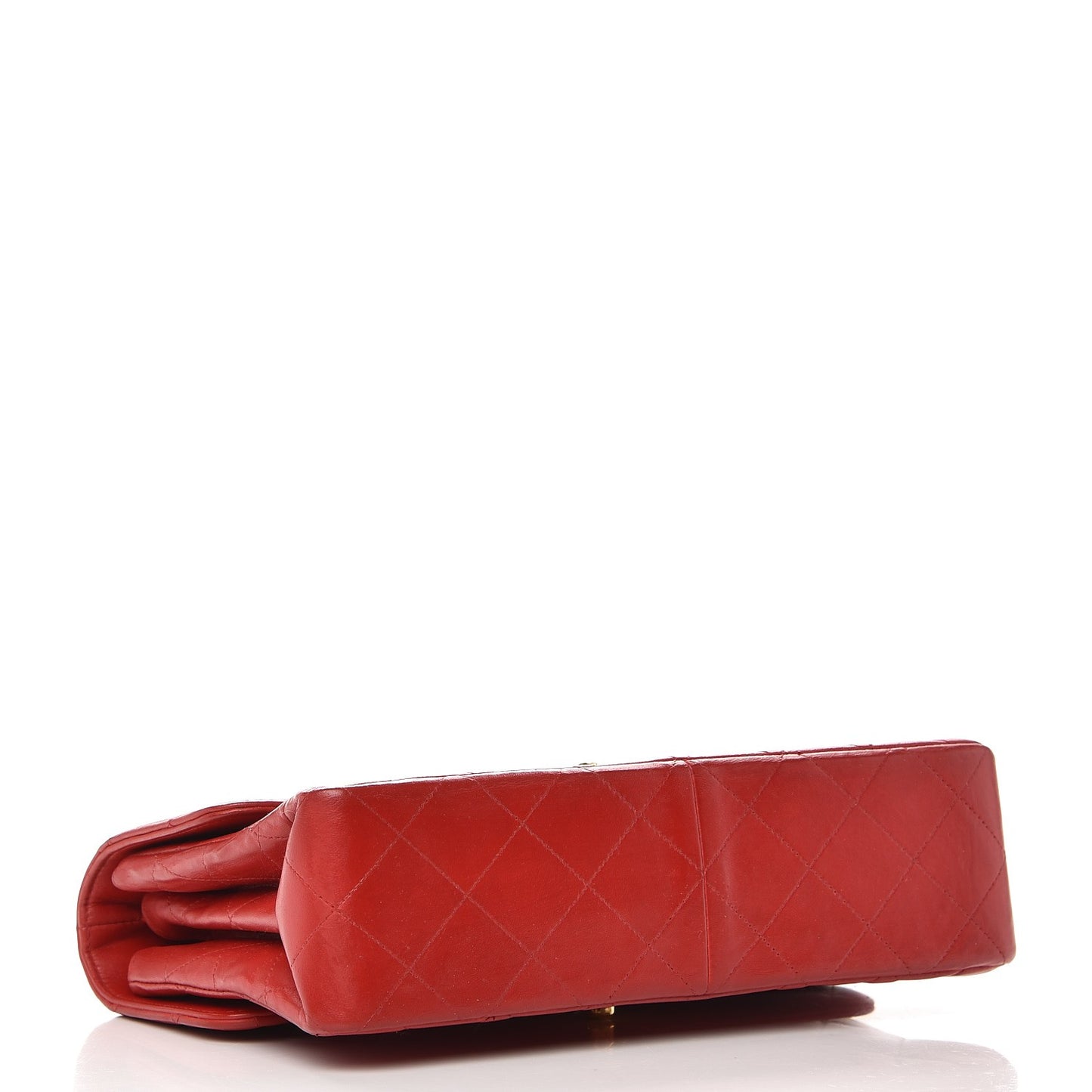 Lambskin Quilted Medium Double Sided Flap Red