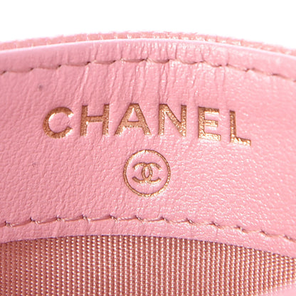 Chanel Iridescent Caviar Quilted Card Holder Rose Pink 5 of 9