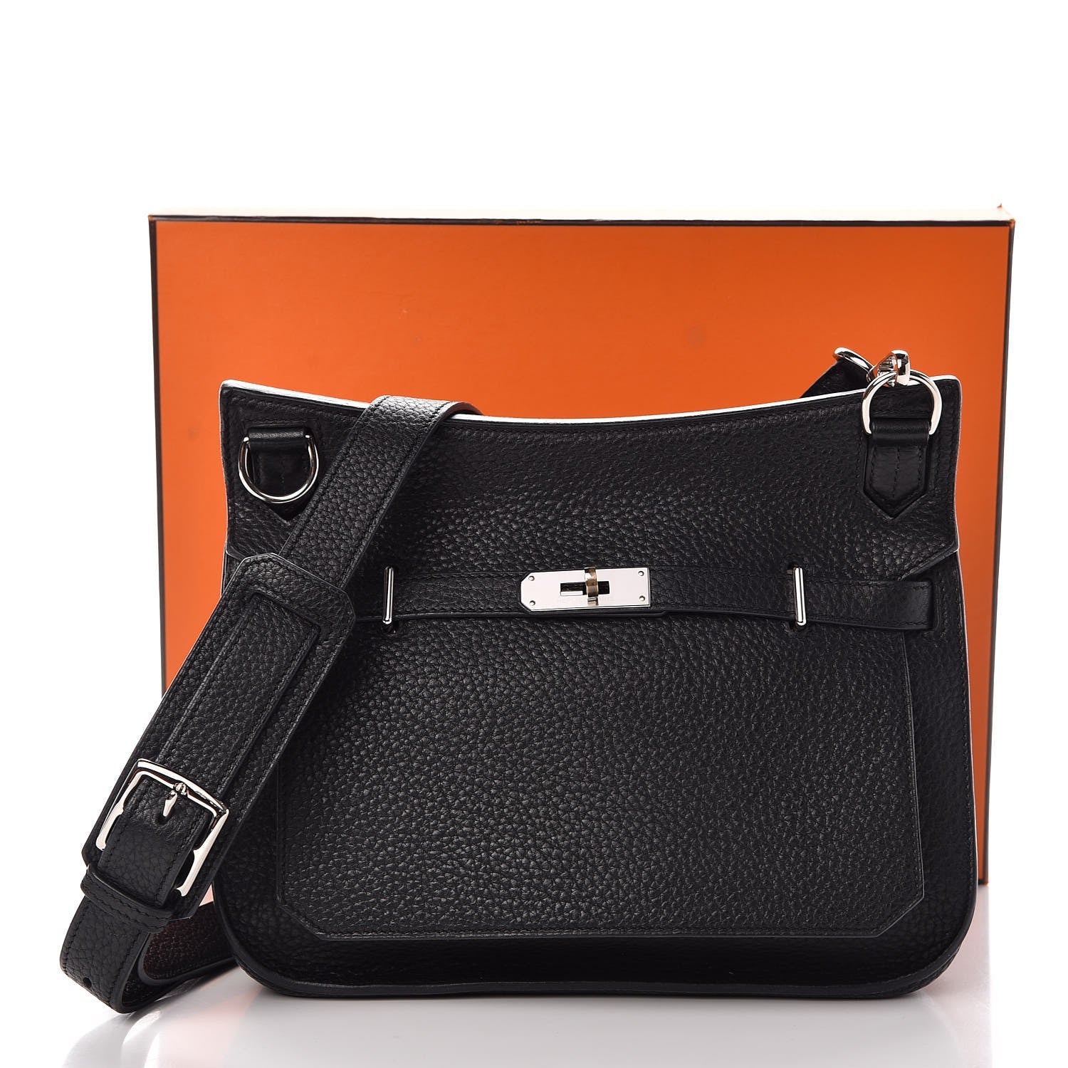 Hermes Taurillon Clemence Jypsiere 28 Black 8 of 8