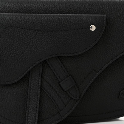Christian Dior Grained Calfskin Saddle Messenger Bag Black 8 of 14