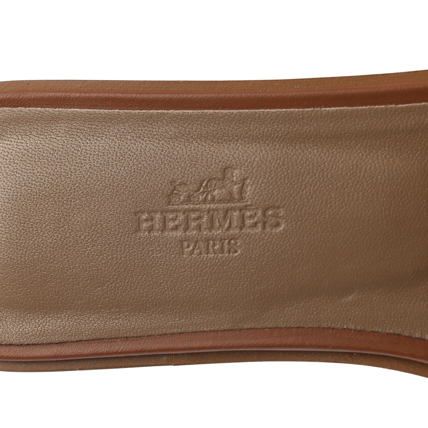 Hermes Box Calfskin Oran Sandals 36.5 Gold 7 of 9