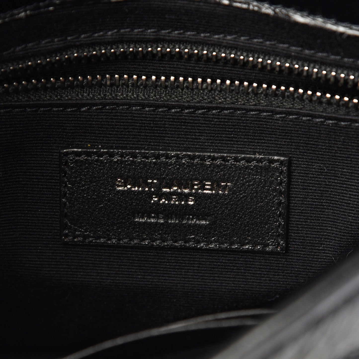 Crinkled Calfskin Matelasse Monogram Niki Chain Wallet Black
