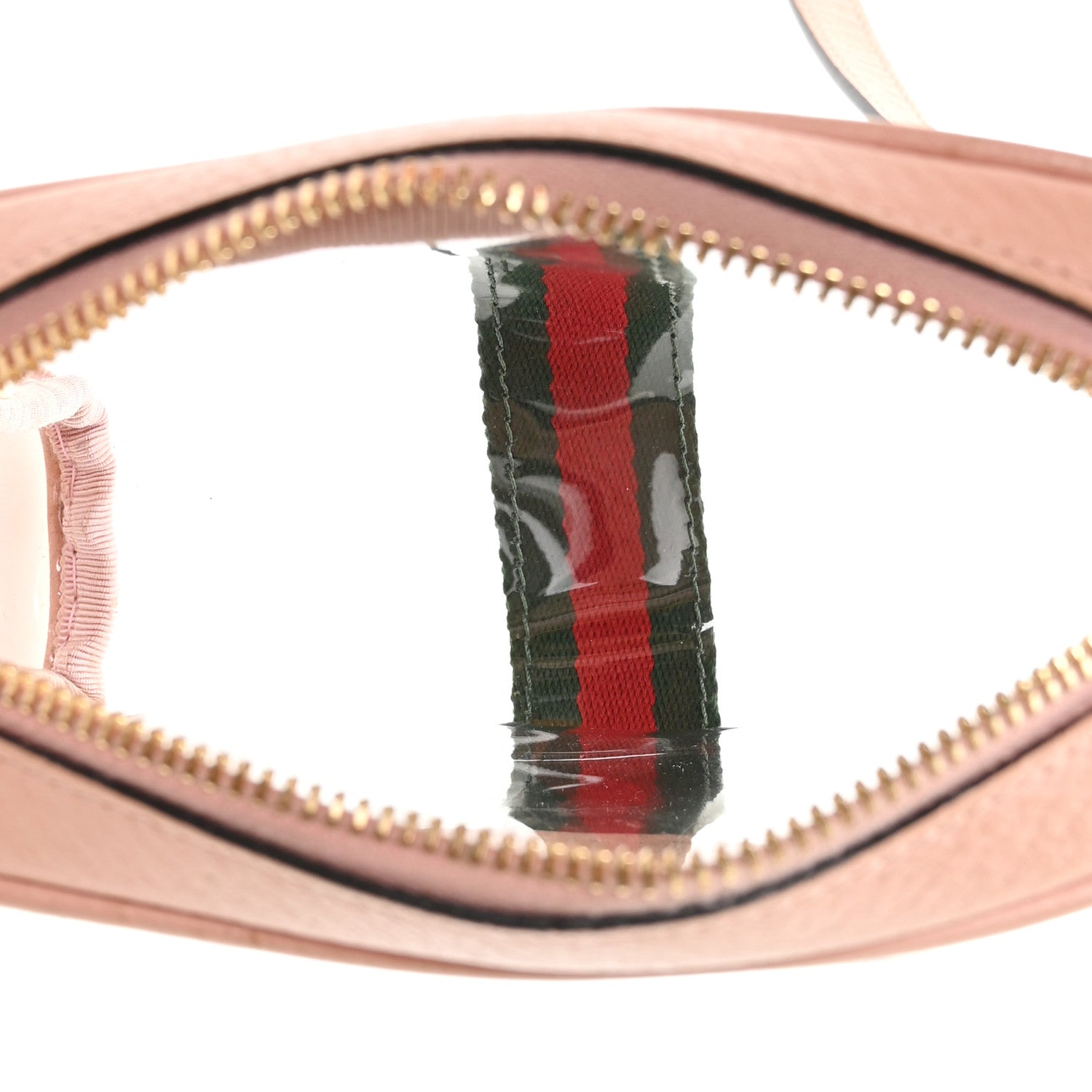 Gucci Vinyl Web Mini Ophidia Transparent Shoulder Bag Perfect Pink 5 of 10