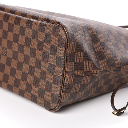 Louis Vuitton Damier Ebene Neo Neverfull MM Rose Ballerine 10 of 11