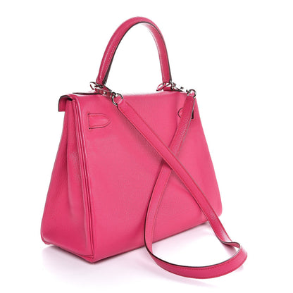 Hermes Chevre Mysore Kelly Retourne 28 Rose Shocking 4 of 41