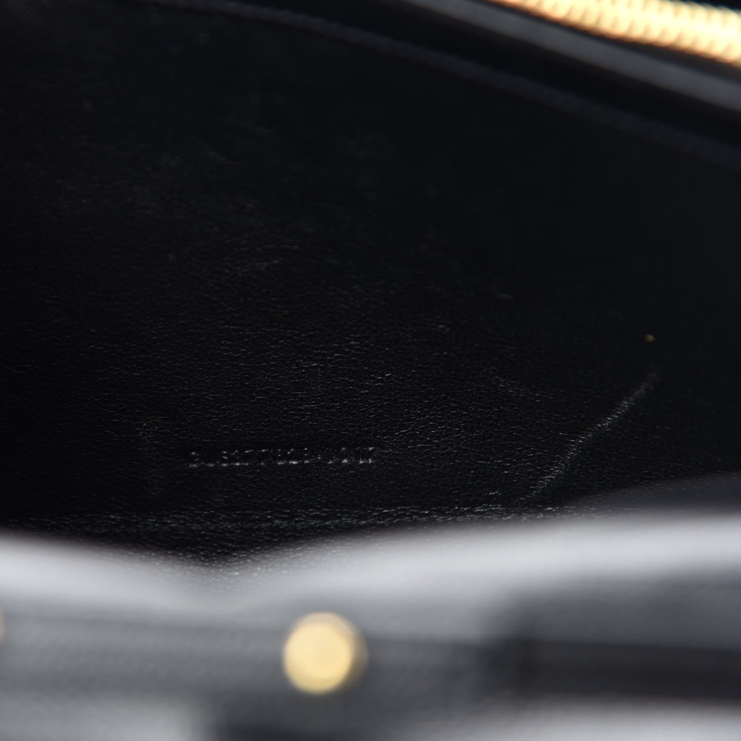 Saint Laurent Grain De Poudre Matelasse Chevron Monogram Chain Wallet Black 10 of 11