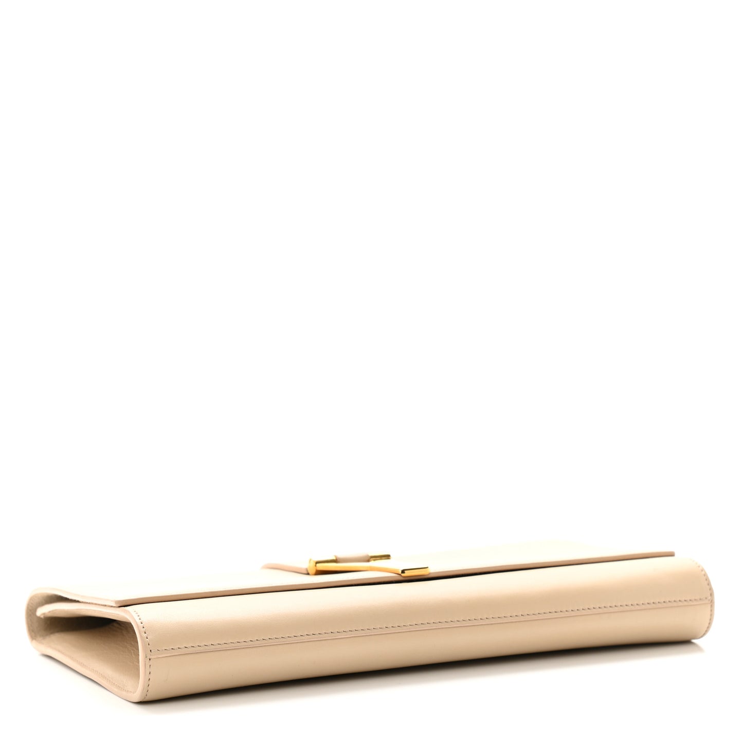 Calfskin Classic Y Ligne Clutch Light Beige