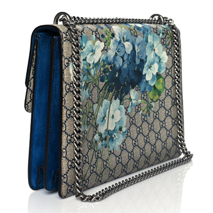 Gucci GG Supreme Monogram Blooms Medium Dionysus Shoulder Bag Beige Navy Vintage Blue 3 of 10