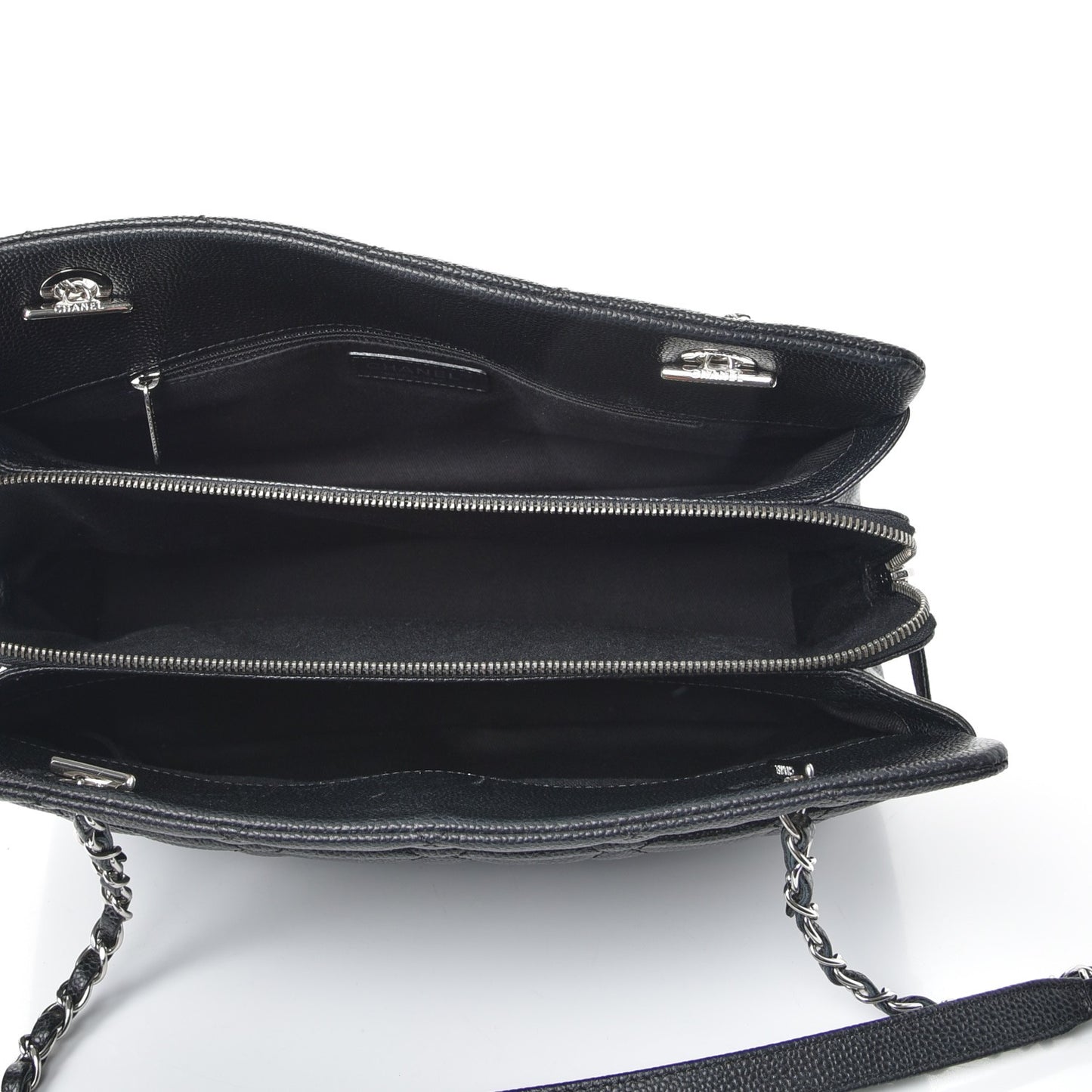 Caviar Quilted Timeless CC Tote Black
