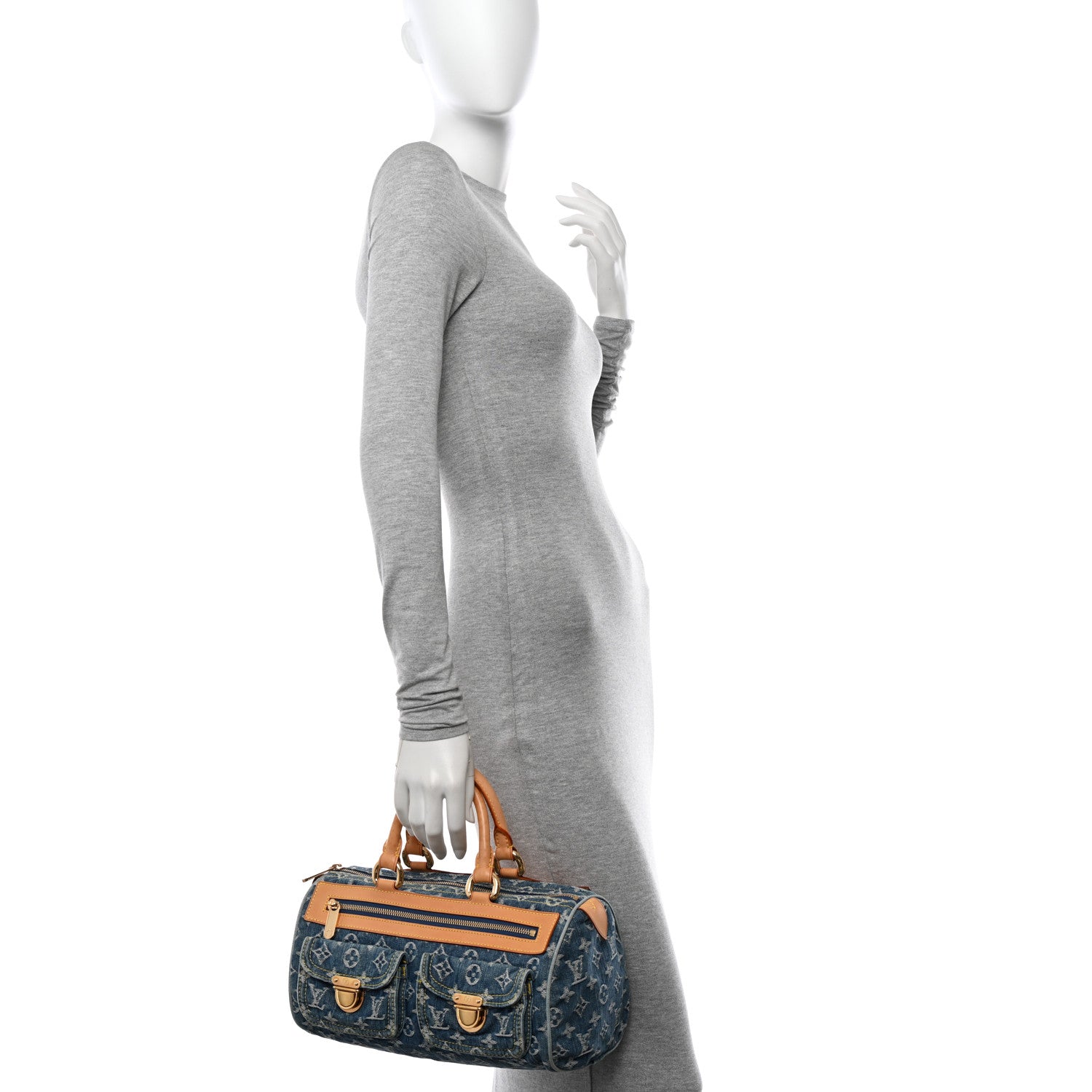 Louis Vuitton Monogram Denim Neo Speedy Blue 2 of 10