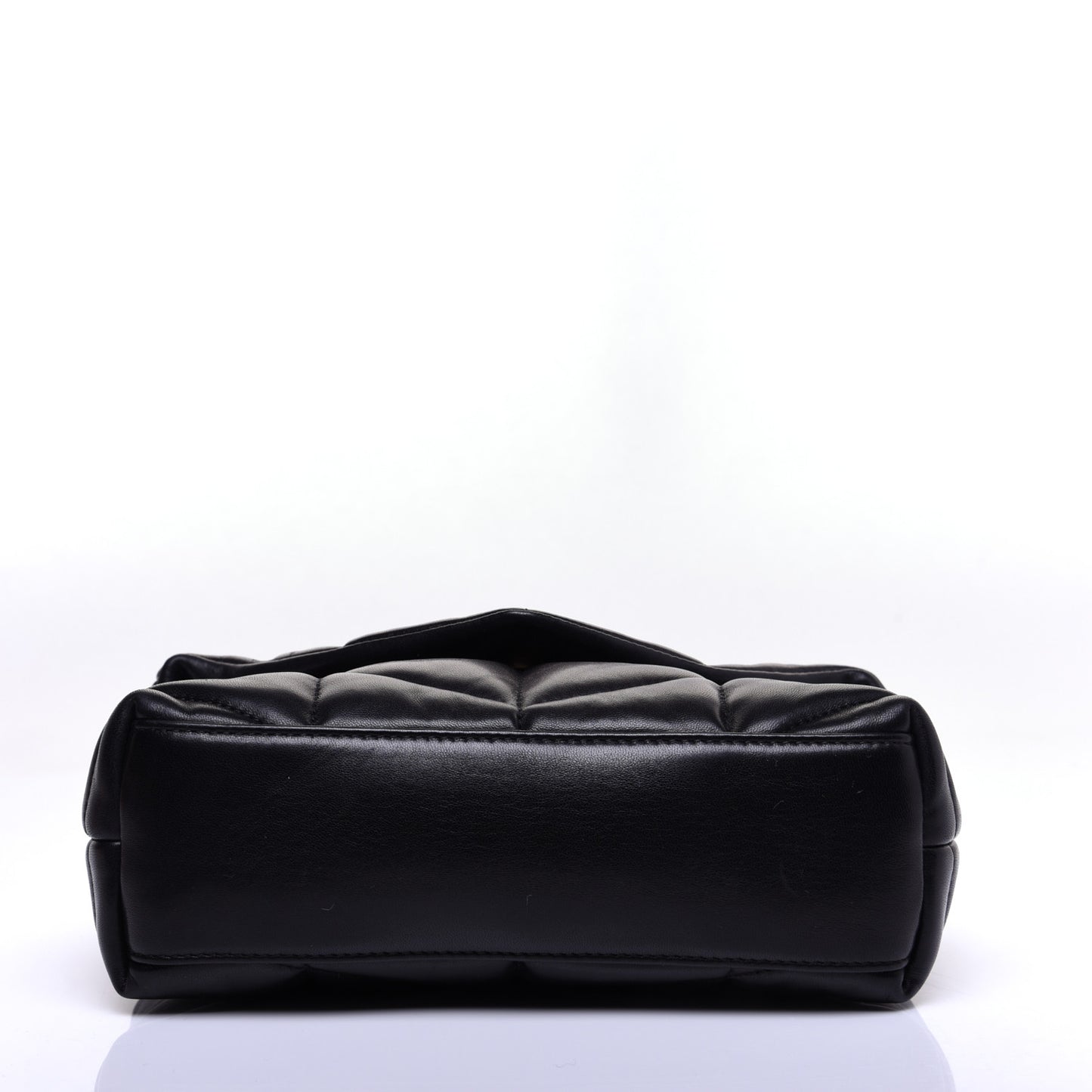 Lambskin Quilted Toy Loulou Puffer Monogram Chain Satchel Black