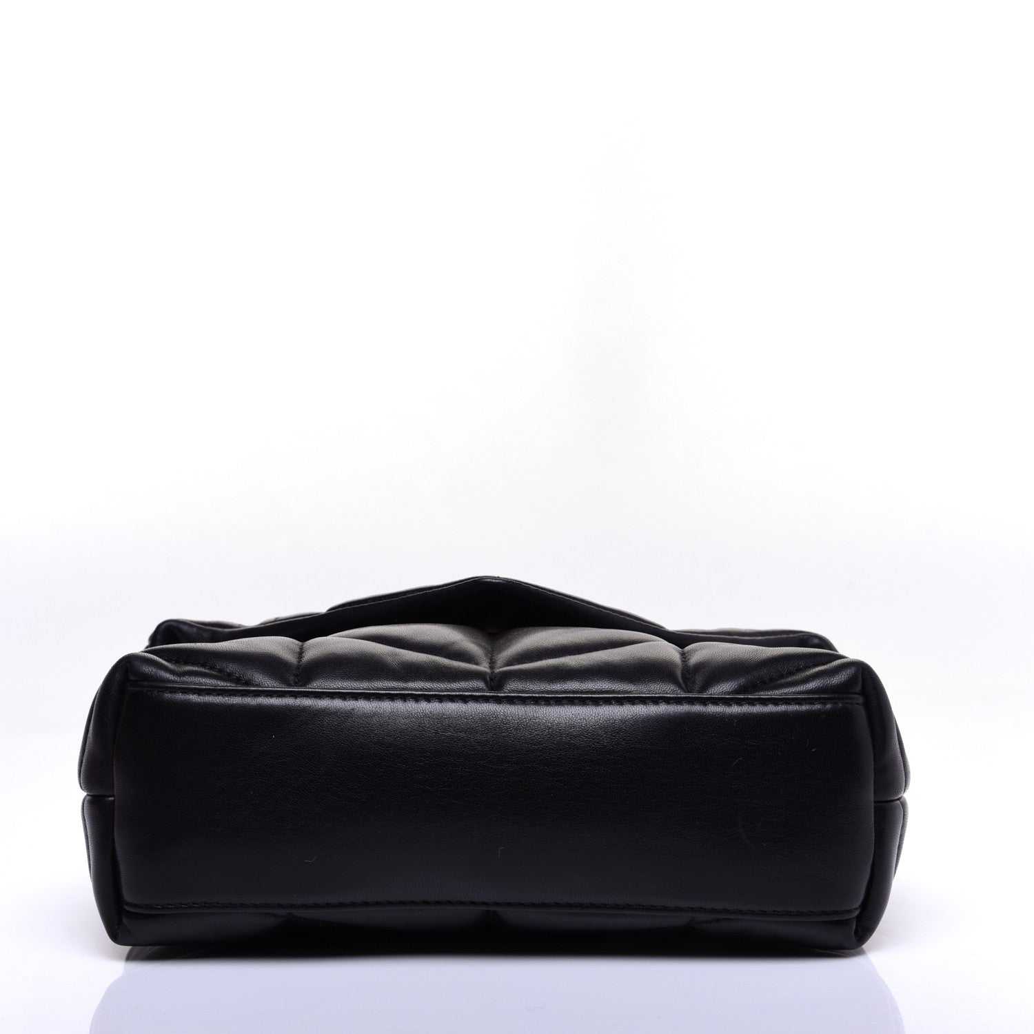Saint Laurent Lambskin Quilted Toy Loulou Puffer Monogram Chain Satchel Black 10 of 12