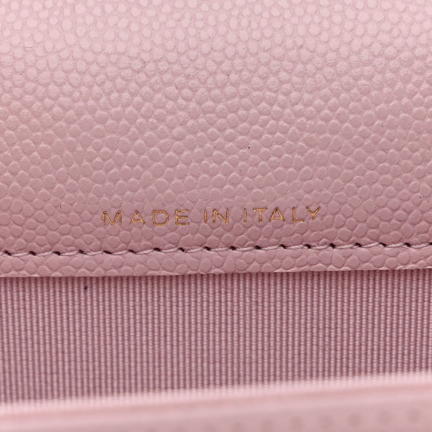 Caviar Quilted Flap Card Holder Wallet Light Pink