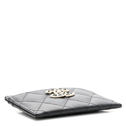 Chanel Caviar Quilted Crystal Card Holder Black 4 of 9