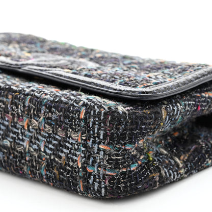 Chanel Tweed Watersnake Quilted Medium CC Filigree Flap Blue 10 of 10