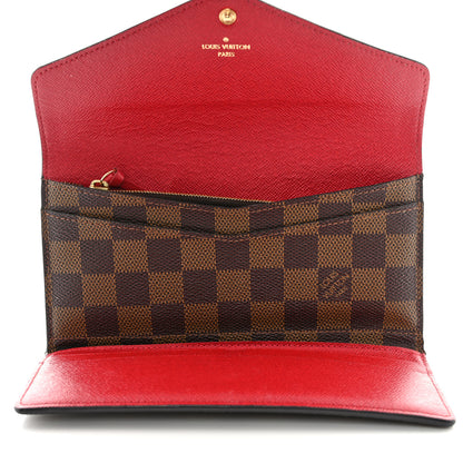 Louis Vuitton Damier Ebene Josephine Wallet Red 5 of 16