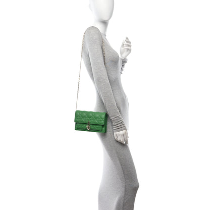 Christian Dior Lambskin Cannage My Dior Daily Chain Pouch Jade Green 2 of 10