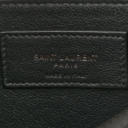 Saint Laurent Sheepskin Matelasse Chevron Monogram Large College Satchel Black 6 of 10