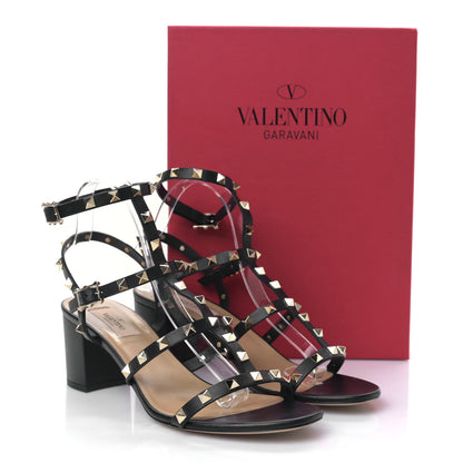 Valentino Garavani Calfskin Rockstud 60mm City Sandals 41 Black 8 of 8
