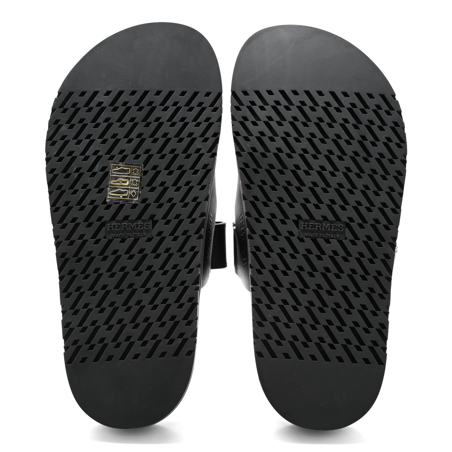 Hermes Calfskin Womens Chypre Sandals 37 Black 5 of 9