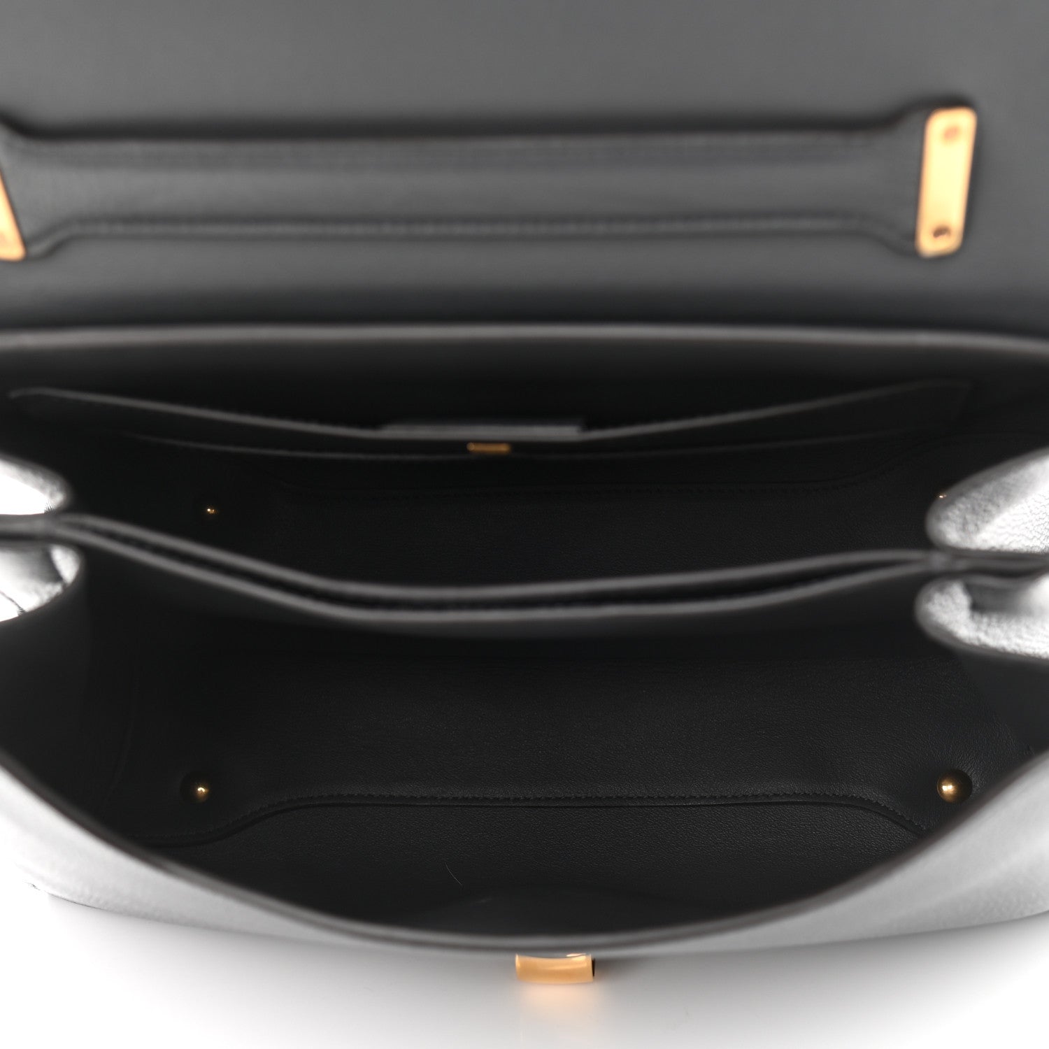Salvatore Ferragamo Calfskin Medium Margot Top Handle Satchel Grey 5 of 10