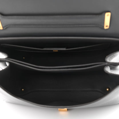 Salvatore Ferragamo Calfskin Medium Margot Top Handle Satchel Grey 5 of 10