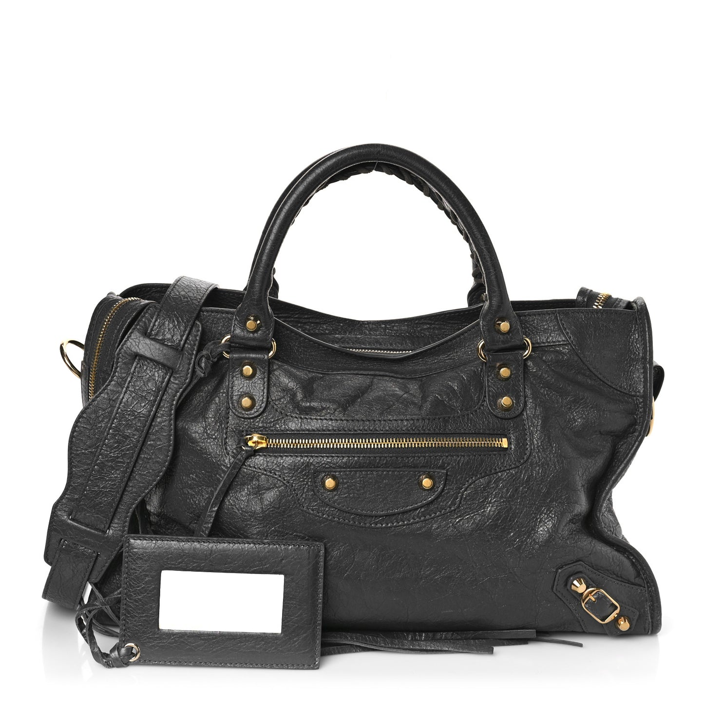 Agneau Classic Gold Hardware City Gris Fossile Anthracite