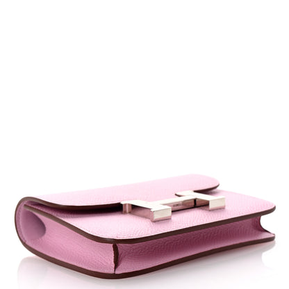 Hermes Epsom Constance Slim Wallet Mauve Sylvestre 5 of 9