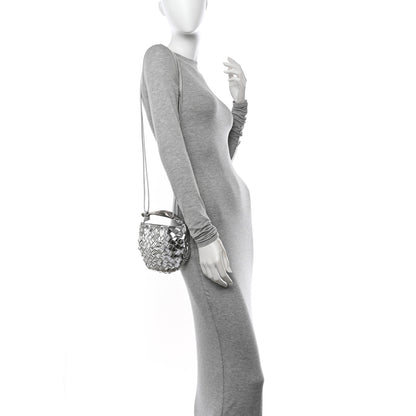 Bottega Veneta Mirror Laminated Nappa Intrecciato Mini Sardine Bag Silver 2 of 9