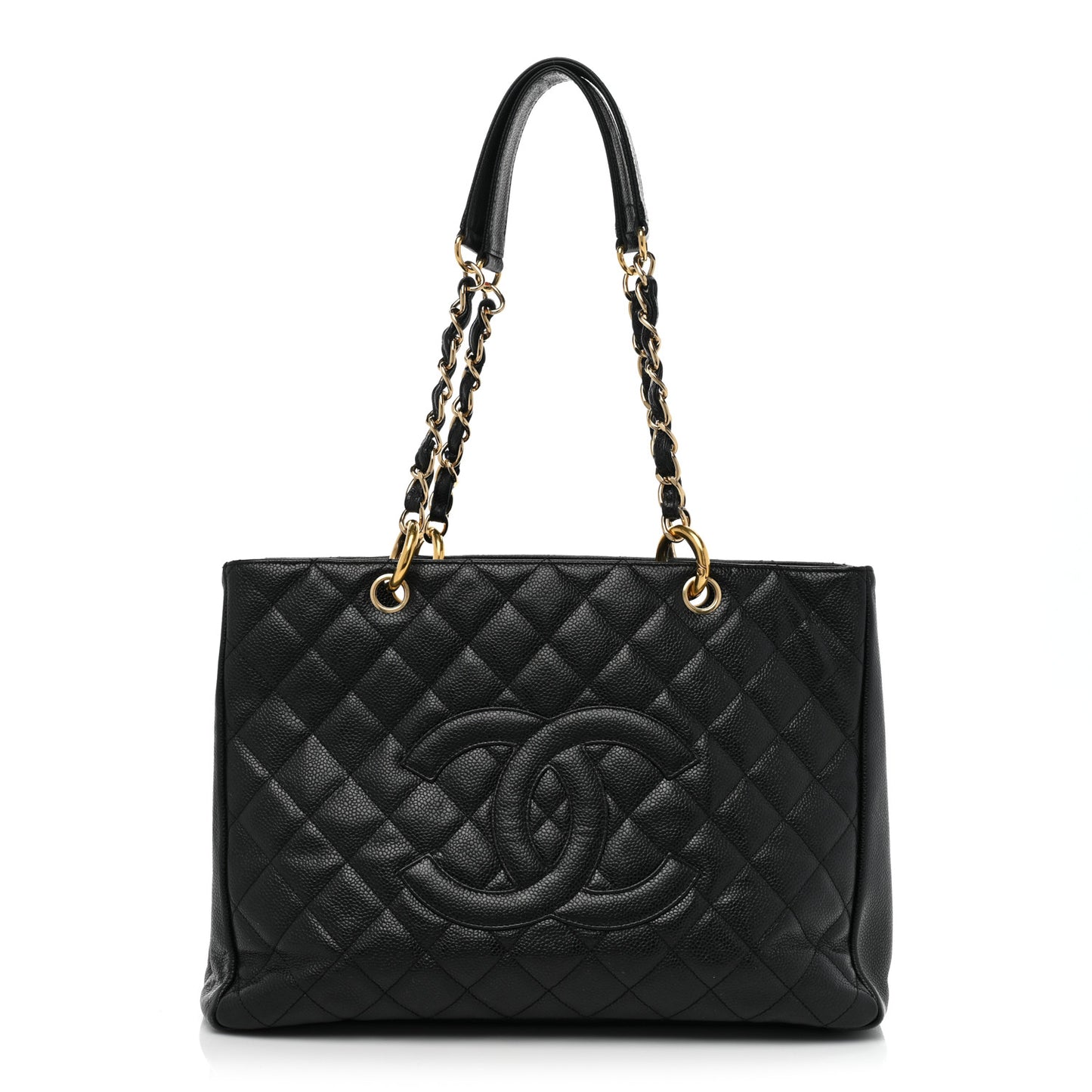 Caviar Quilted Grand Shopping Tote GST Black