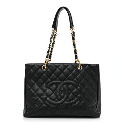 Chanel Caviar Quilted Grand Shopping Tote GST Black 1 of 18