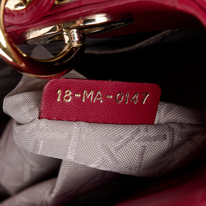 Christian Dior Lambskin Cannage Small Lucky Badges My Lady Dior Red 7 of 10