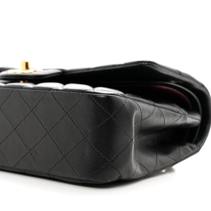 Chanel Lambskin Quilted Medium Double Flap Black 10 of 11