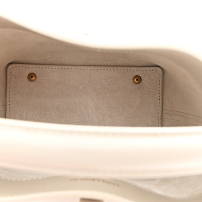 Saint Laurent Shiny Calfskin Le 37 Mini Bucket Bag Blanc Vintage 5 of 10