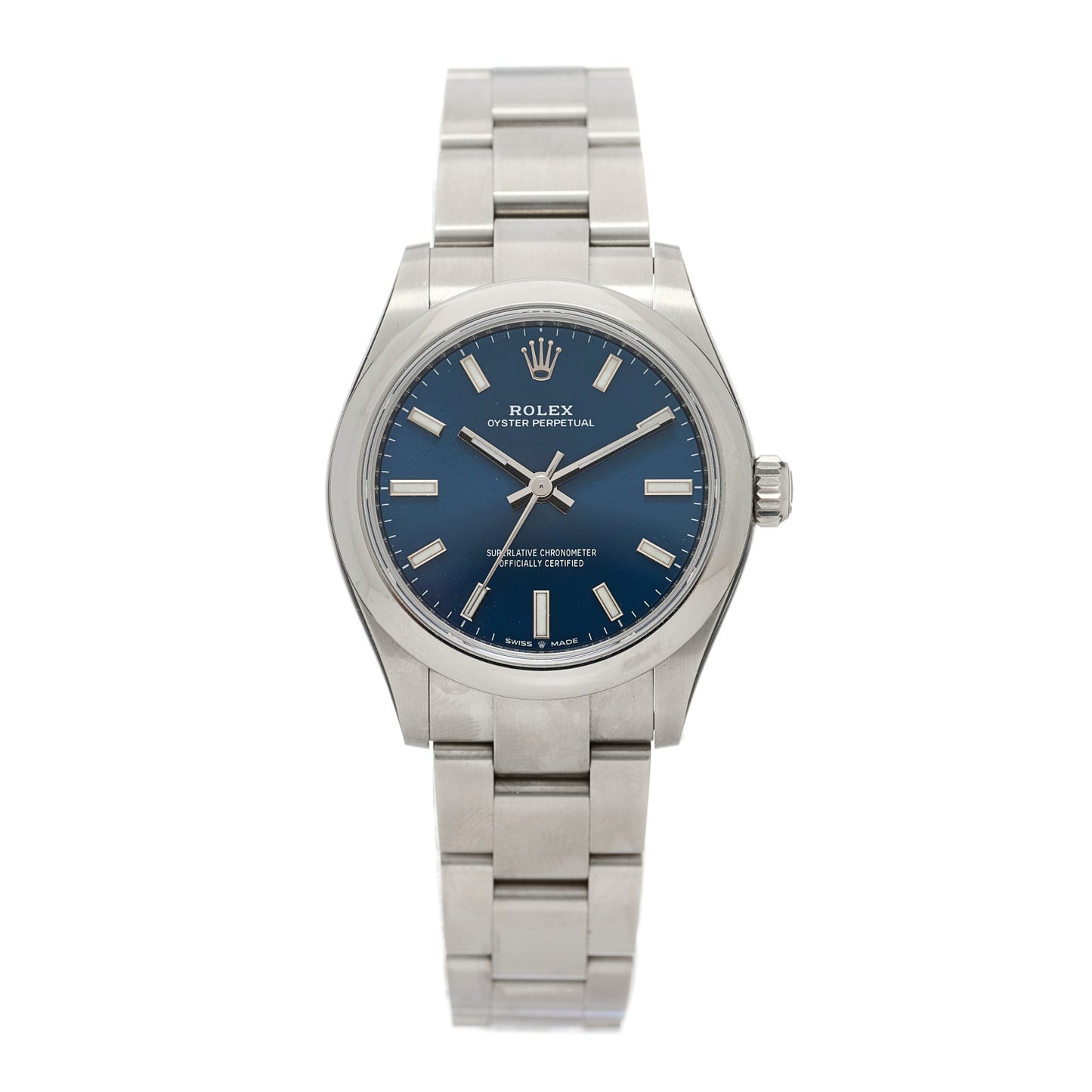 Stainless Steel 31mm Oyster Perpetual Watch Bright Blue 277200