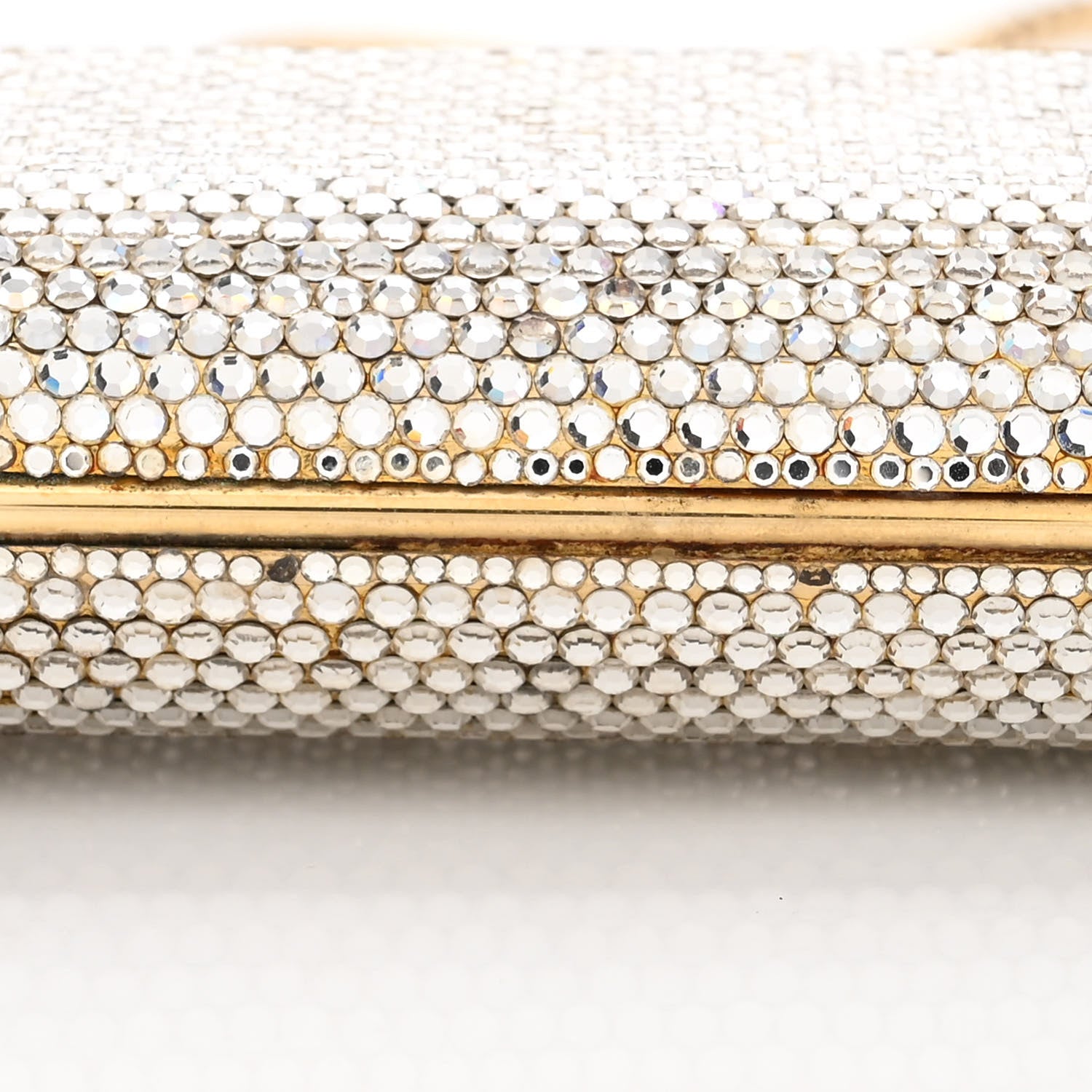 Judith Leiber Swarovski Crystal Pearl Floral Minaudiere Clutch Gold Multicolor 12 of 13