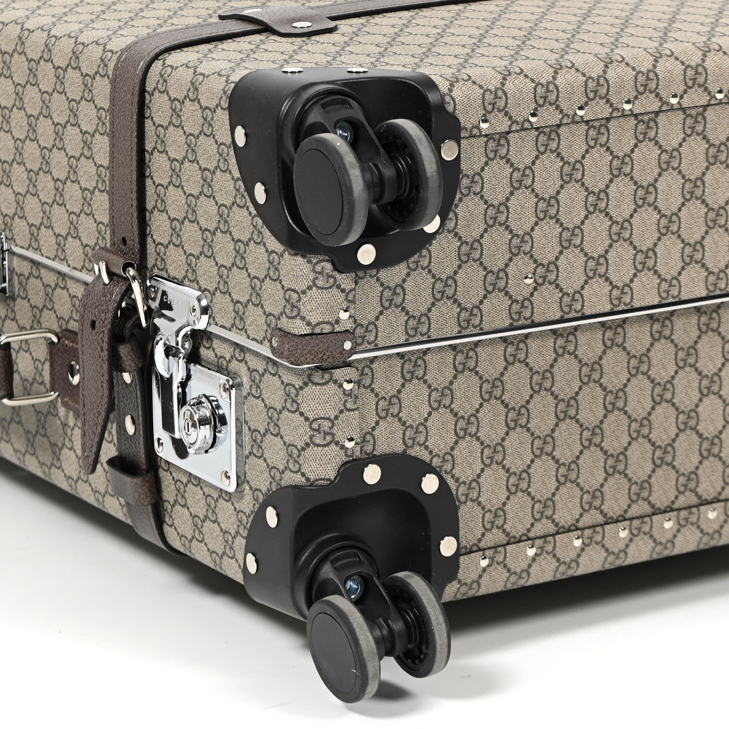 Gucci Supreme Monogram Globe-Trotter Carry-On Brown 6 of 11