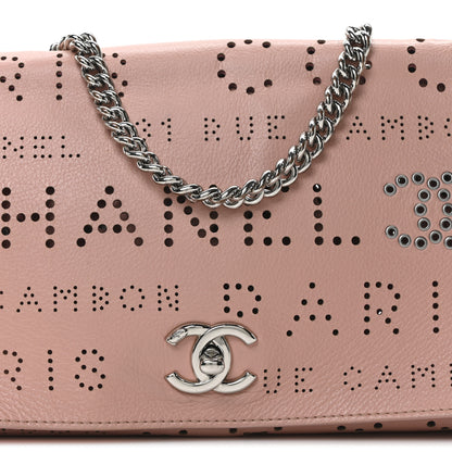 Chanel Calfskin Tweed Eyelet Flap Bag Pink 8 of 10