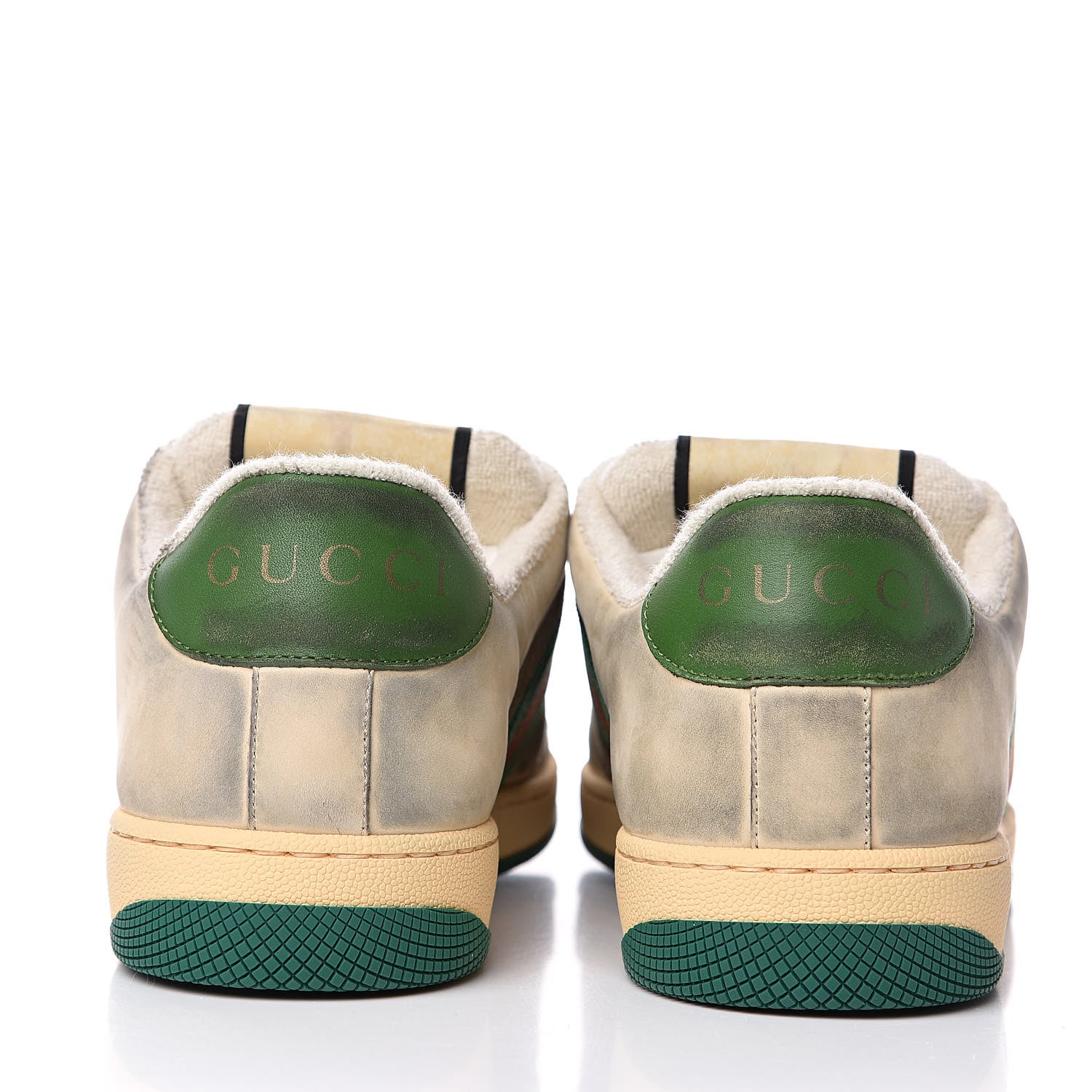 Gucci GG Monogram Nubuck Web Mens Screener Sneakers 7.5 New Sand Dusty Milk Vintage Green 5 of 10