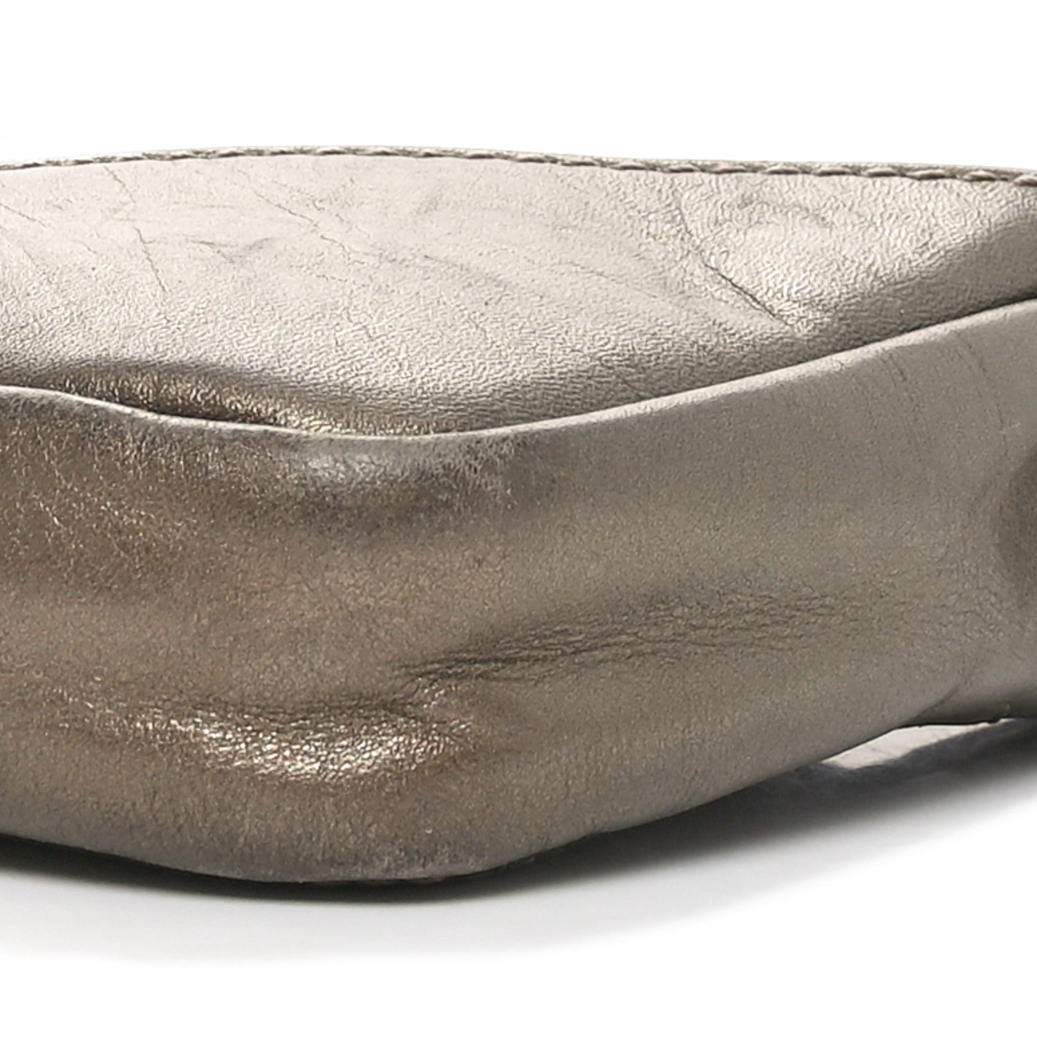 Chanel Metallic Aged Calfskin Quilted Cotton Club Pochette Bronze 10 of 10