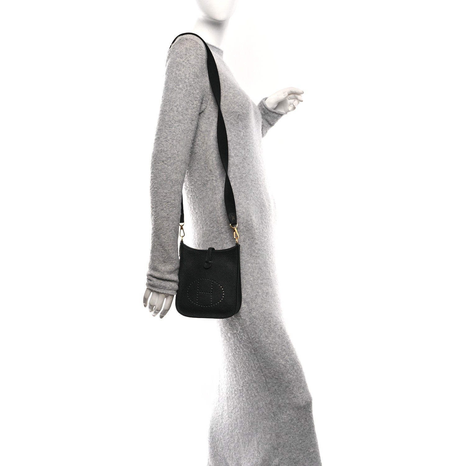 Hermes Taurillon Clemence Evelyne TPM Black 2 of 10