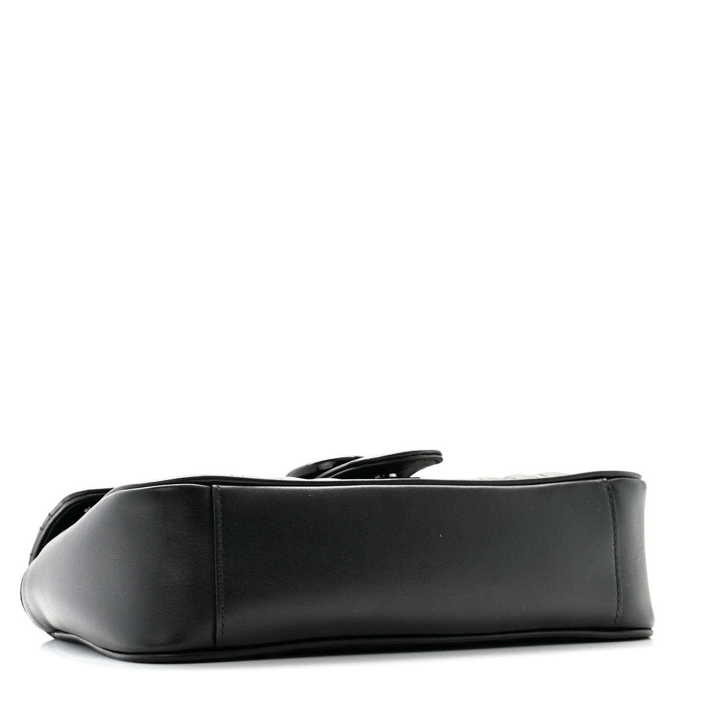 Calfskin Matelasse Monochrome Small GG Marmont Shoulder Bag Black