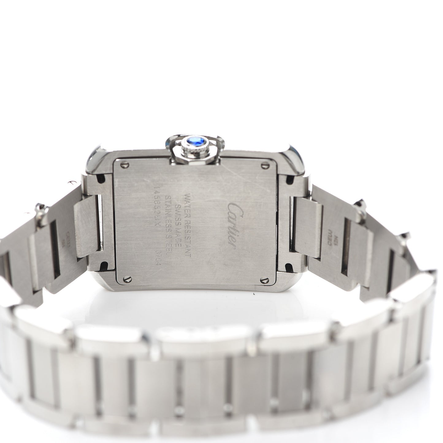 Stainless Steel 23mm Tank Anglaise Quartz Watch