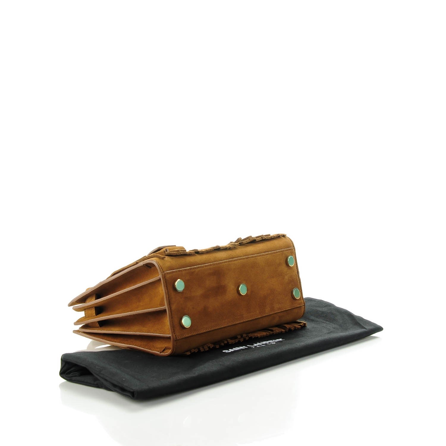 Saint Laurent Suede Fringe Nano Sac De Jour Light Ocre 4 of 7