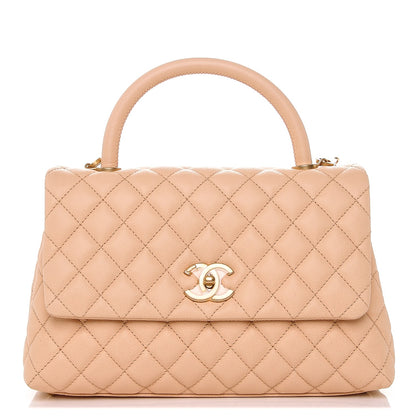 Chanel Caviar Quilted Small Coco Handle Flap Light Beige 1 of 7